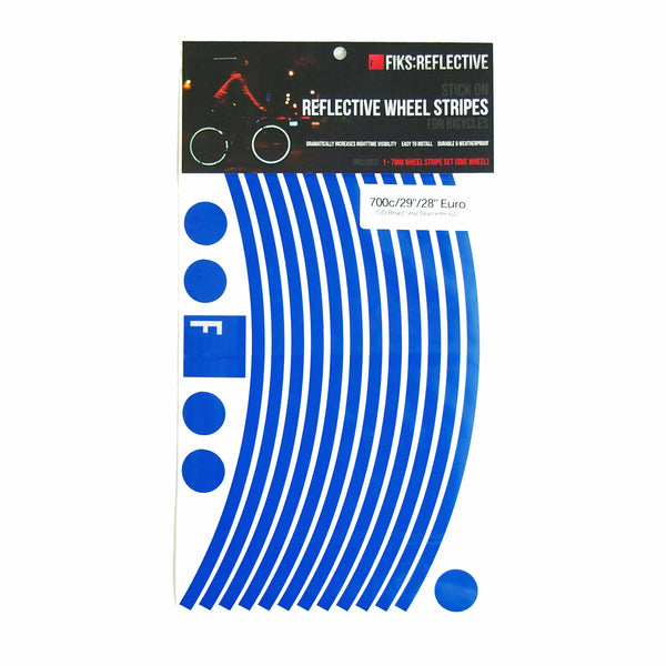 Blue Reflective Wheel Stripes