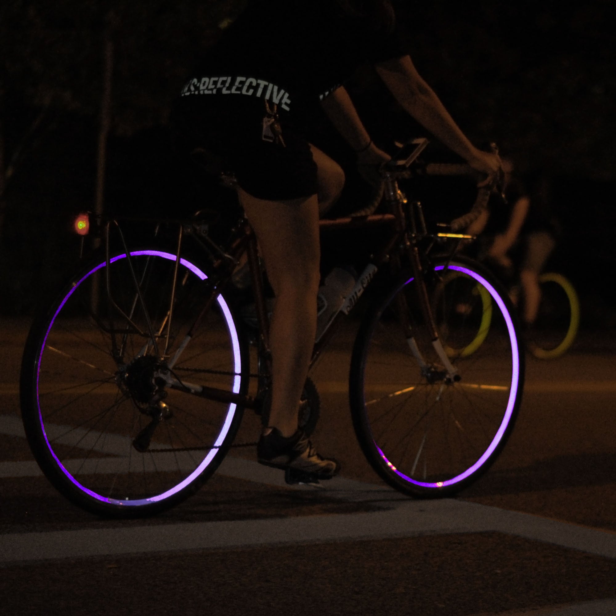 Reflective Bicycle Wheel Stickers in Purple Fiks:Reflective